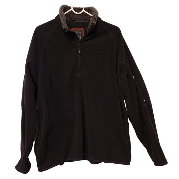 Old Navy Sweater 1/4 Zip Pullover Fleece Black Warm Soft Mens XL EUC - Picture 1 of 12